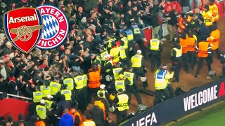 Arsenal - Bayern Bayern Fans Clash With Arsenal Stewards - Ausschreitungen Bayern Fans In London