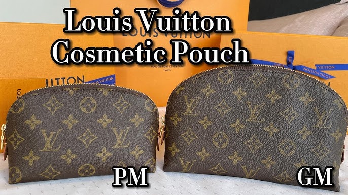 BRAND NEW!! AUTH MADE IN FRANCE Louis Vuitton Cosmetic Pouch PM Damier Azur