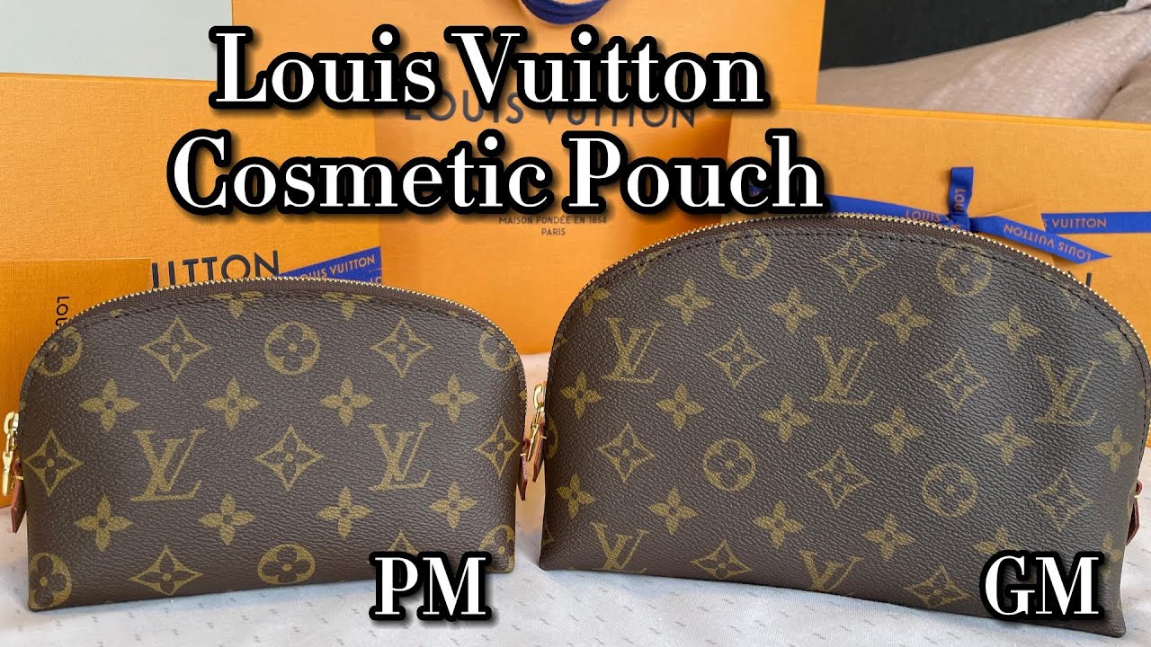 Louis Vuitton GM VS. PM Cosmetic Pouch/ Wear & Tear/What Fits