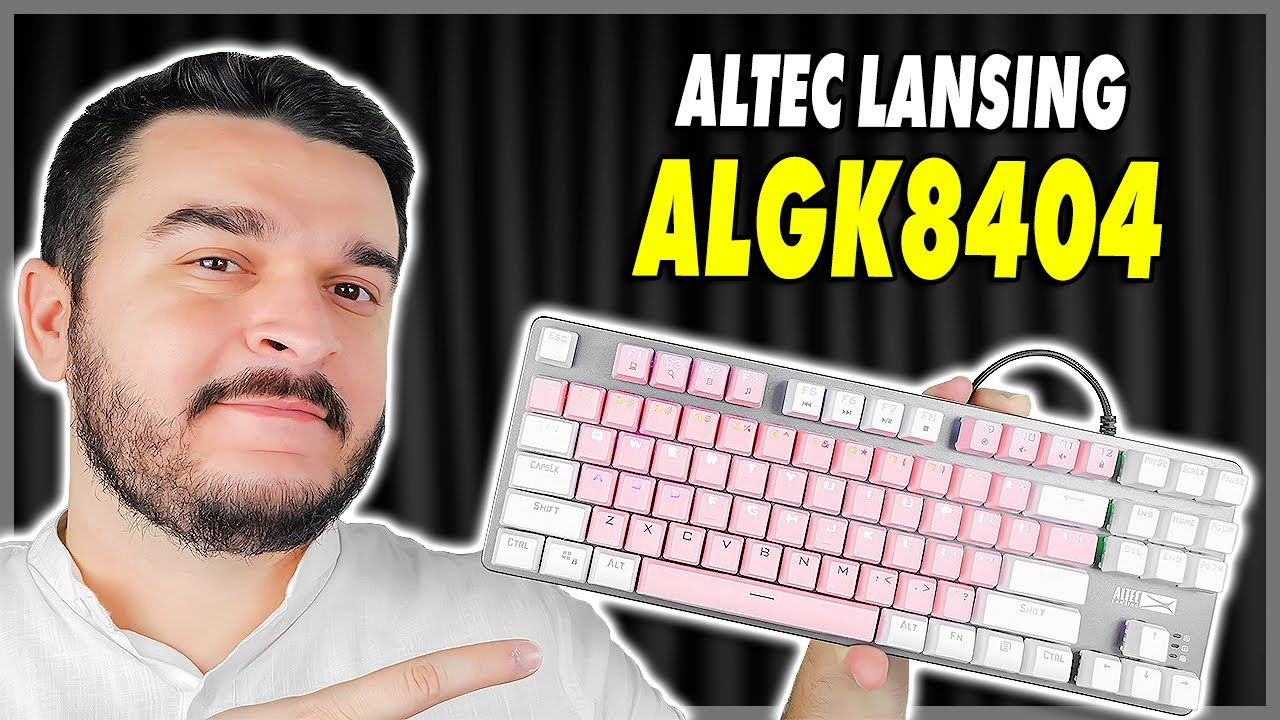 TECLADO GAMER BRANCO E ROSA MECÂNICO COM SWITCH BLUE, RED E BROWN