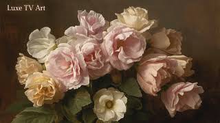 Romantic Blooms: 19th Century Style Sweet Pea Still Life | 30 Minute 4K Art Screensaver screenshot 4
