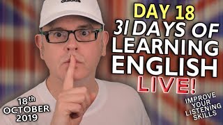 31 Days of Learning English - DAY 18 - improve your English - LIES / BODY GESTURES  - 18th October