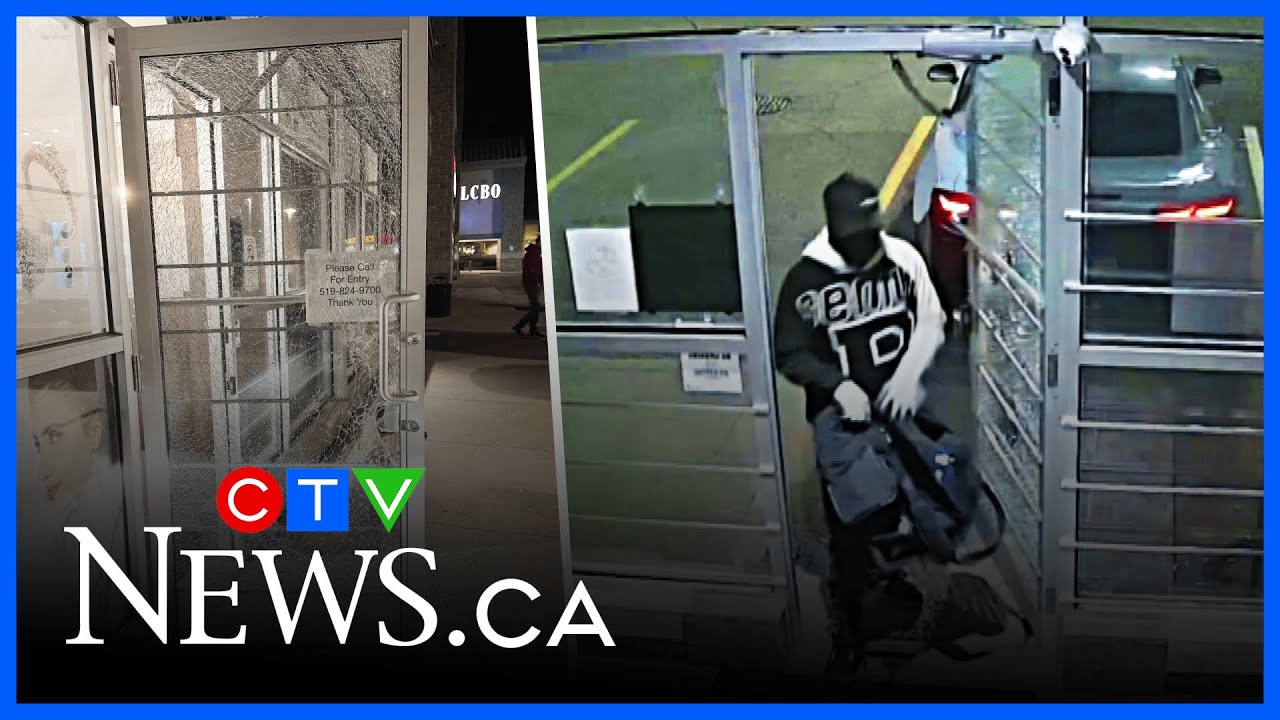 Guelph jewelry store hit in smash and grab for a second time