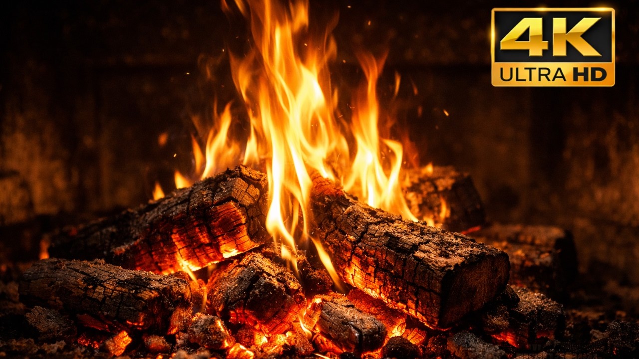 Fireplace ambience 3 HOURS 🔥 crackling fire sounds no music | sleep & focus