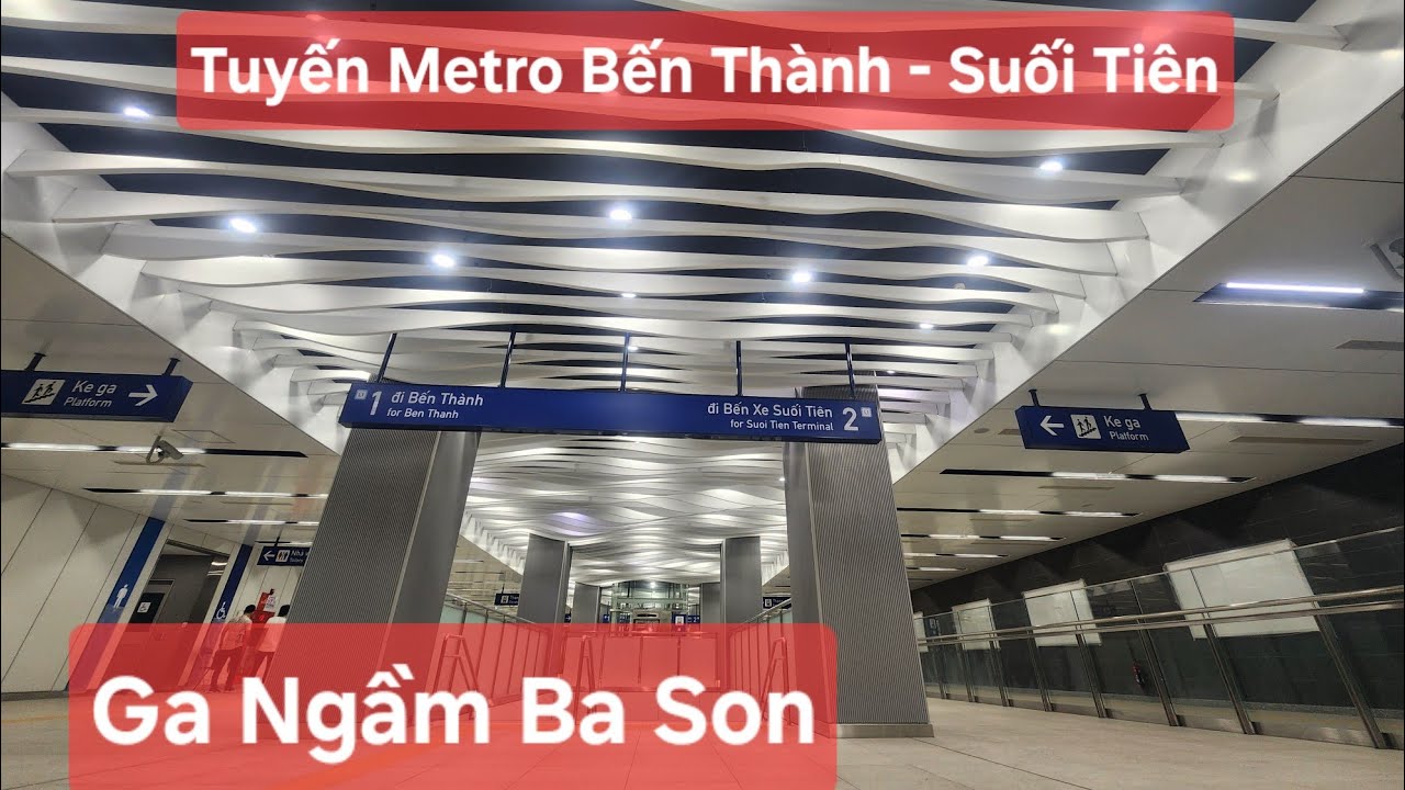 Độc đáo kiến trúc ga ngầm Ba Son tuyến metro số 1 rất hiện đại, mang biểu tượng sông nước Sài Gòn