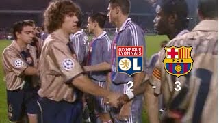 Olympique Lyonnais-2 - FC Barcelona-3  / Champions League 2001-2002 - Highlights