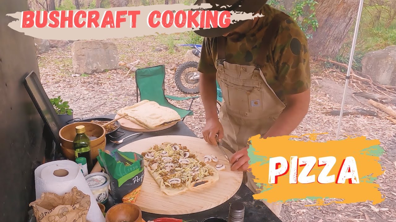 HOW TO MAKE LOBSTER PIZZA AND VEGETARIAN PIZZA In Bushcraft Cooking Off Grid ! 