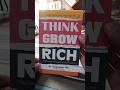 the book "THINK AND GROW RICH" is the best ever book on understanding money and wealth #book #shorts