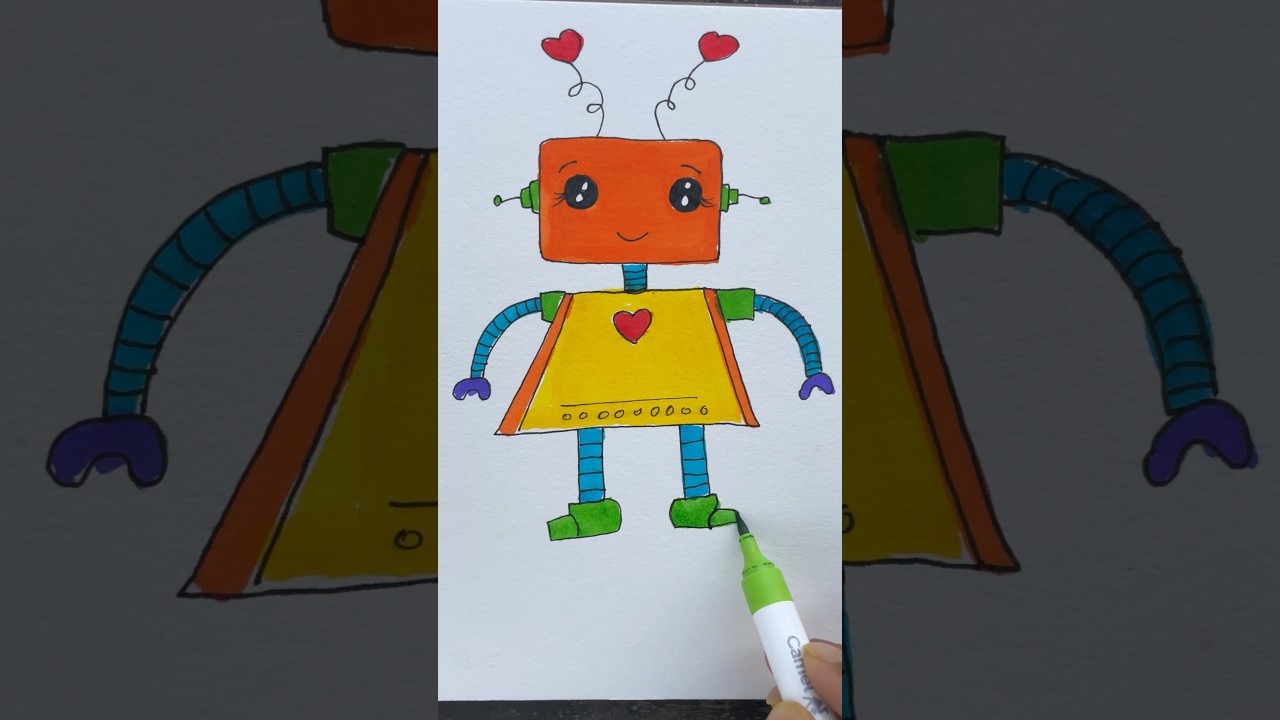 Girl Robot 🤖 Drawing 