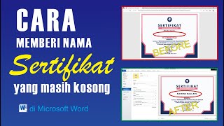 Cara Isi Sertifikat Kosong Microsoft Word