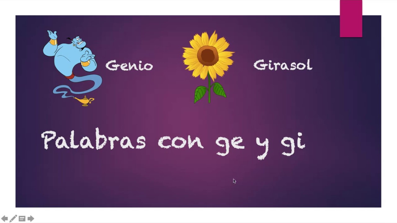 Palabras con ge y gi - YouTube