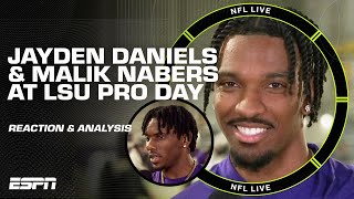 LSU Pro Day Takeaways 🐯 Jayden Daniels \& Malik Nabers IMPRESS 🔥 | NFL Live