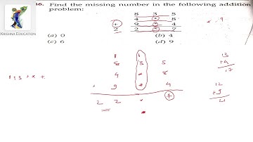 find the missing number in the following addition problem: