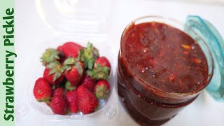 Strawberry pickle at home, new type of simple and tasty achaar by Cooking With Renu Bala