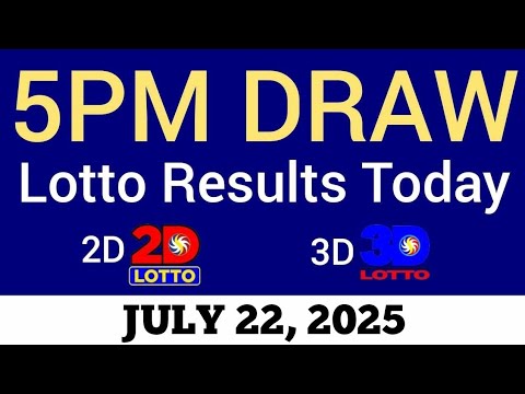 Lotto Result Today 5pm Draw July 22, 2025 Swertres Ez2 PCSO Live Result