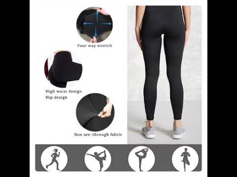 จัดจำหน่ายกางเกงโยคะเอวสูง GYM Leggings กีฬาผู้หญิงฟิตเนสออกกำลังกายวิ่งเลกกิ้ง Booty Scrunch