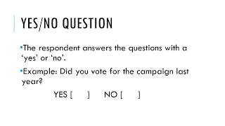 Research & Methodology Questionnaire?