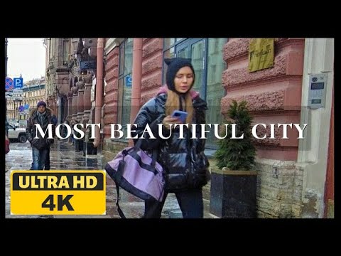🇷🇺The Most Beautiful City in Russia St. Petersburg⁴ᴷ⁶⁰Walk - STREET SOUNDS