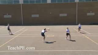 Netball Drill - Whole Court Play - Changing Bands - Lvl 3