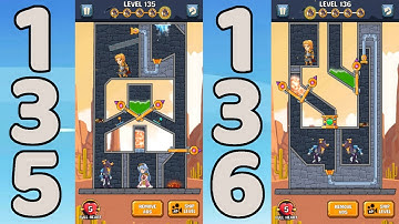 How to Loot 2 - Hero Rescue & Pin Pull Level 135 & 136