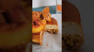 Roasted peaches cheesecake. #asmr #baking #cheesecake #asmrsounds