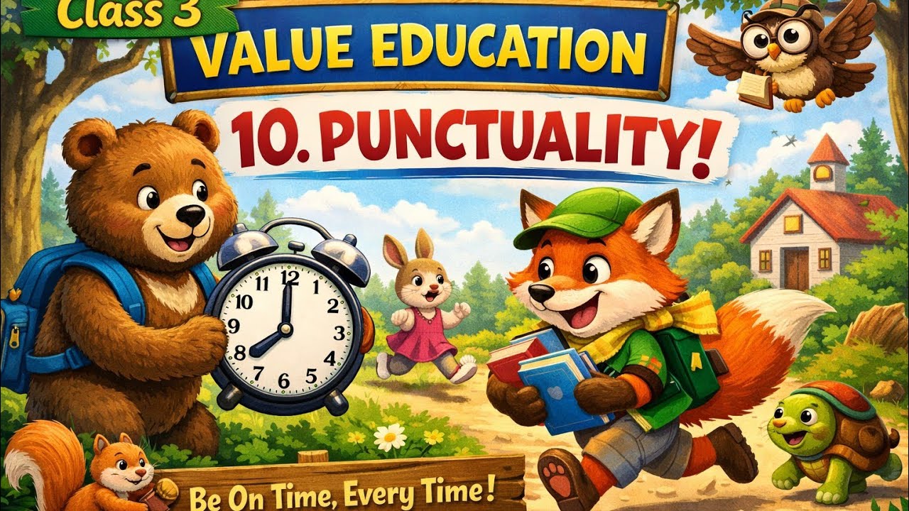 “⏰TimeisMagic!Learn Punctuality | Class3ValueEducation🌟🧐Explanation in Hindi”#kidslearning #trending