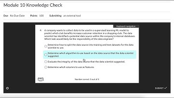 AWS Academy Data Engineering | Module 10 Knowledge Check