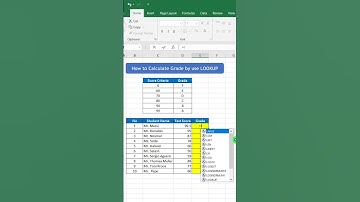 Mastering Grade Calculation with LOOKUP in Excel #exceltips #excelfunction #excel #exceltutorial