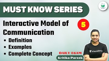 NTA UGC NET 2021 | Must Know Series by Kritika Pareek | Interactive Model of Communication