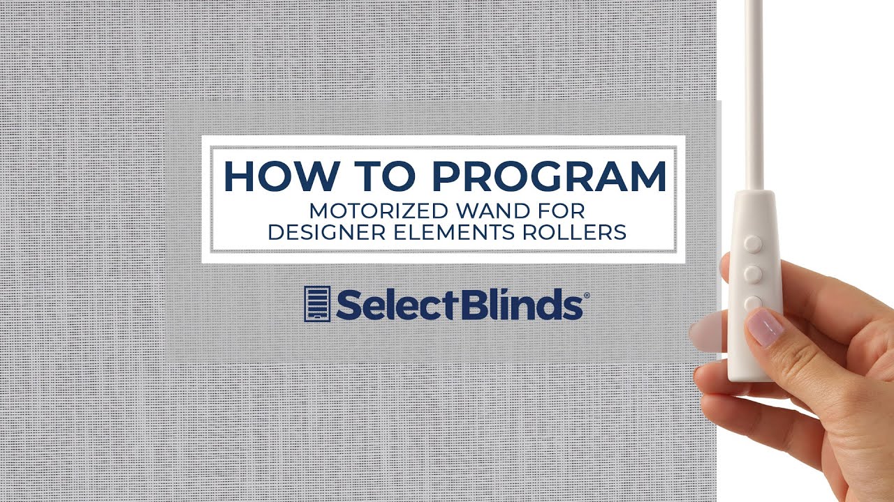 How to Program the Motorized Wand for Designer Elements Roller Shades