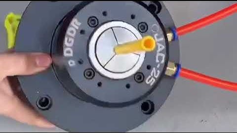 Front-mounted pneumatic rotary chuck, center through hole high-precision pneumatic collet chuck