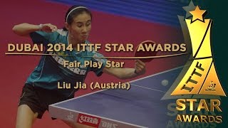Liu Jia is the 2014 Fair Play Star