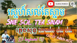 Sne sol tea snam karaoke /ស្នេហ៏សល់តែស្នាម ភ្លេងសុទ្ធ / organ cha cha Dỉ keyboard 68