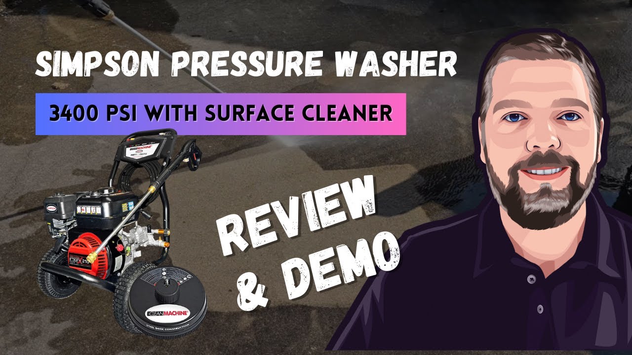Simpson Pressure Washer Review & Demo Simpson 3400 PSI CM61248S