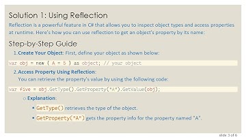 How to Get Object Property by Name in C#  Easily