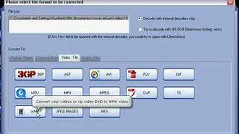 How to convert a quicktime video in a WMV in english