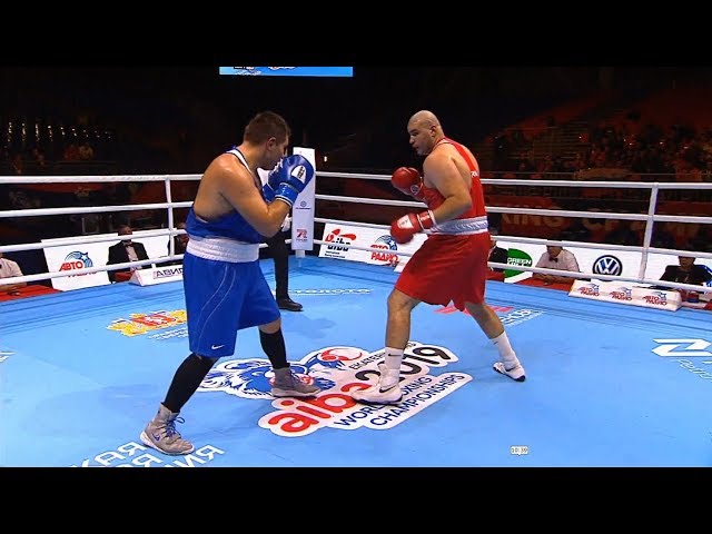 Round of 16 (+91kg)  HOVHANNISYAN Gurgen (ARM) vs BABANIN Maksim (RUS) /AIBA World 2019 class=