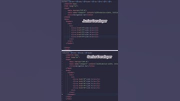 Junior Vs senior developer  / navigation menu /  #coding #programming #html #css #webdevelopment