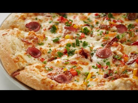 Вот как нужно готовить тесто для пиццы!Настоящая вкусная пицца- и никаких сложностей!