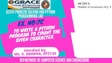 - GRACE COE-CSE-GE3171-Ex7c- Implementing Character Count programs using Strings