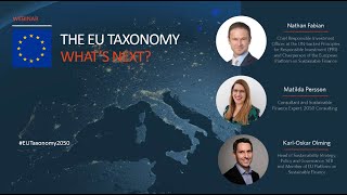 2050 - EU Taxonomy  what's next?