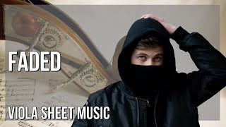SUPER EASY Viola Sheet Music: How to play Faded  by Alan Walker