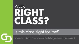Is This the Right Class for You?