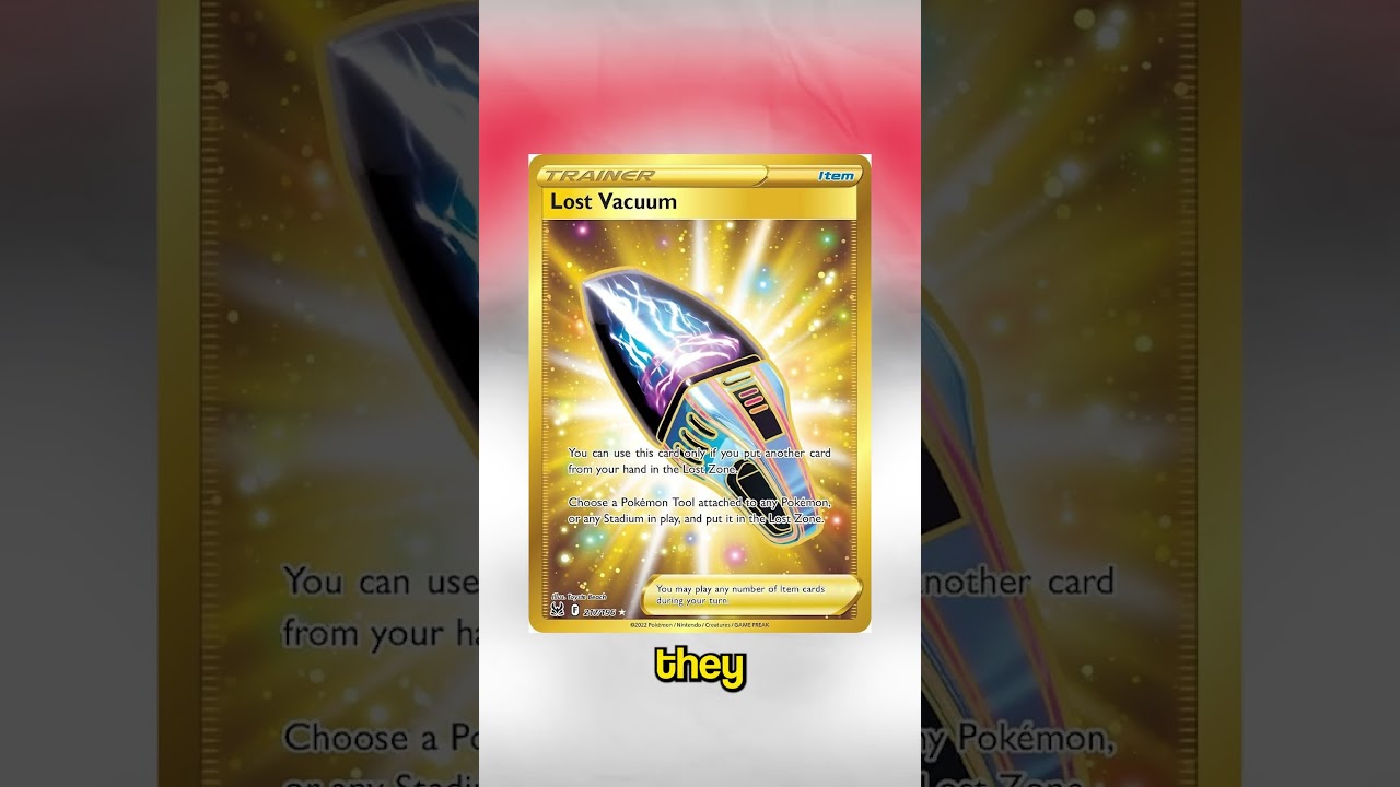 gold lost vacuum pokemon card This Player ATE a Pokemon Card MID TOURNAMENT