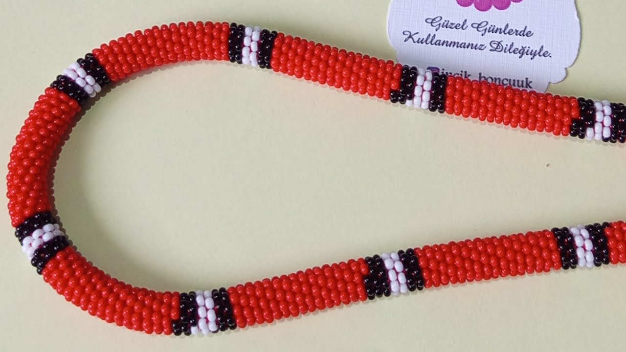 Kum boncuktan hapishane işi bilezik kolye şablonu