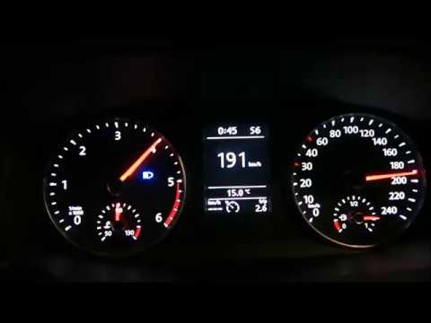 VW Caravelle 2.0 TDI 204 HP DSG acceleration (0-195 km/h)