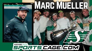 The SportsCage: Grey Cup Champion Saskatchewan Roughriders' Offensive Coordinator Marc Mueller!
