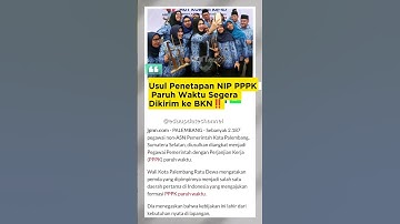 Usul Penetapan NIP PPPK Paruh Waktu Segera Dikirim ke BKN‼️#shorts #pppk #2025