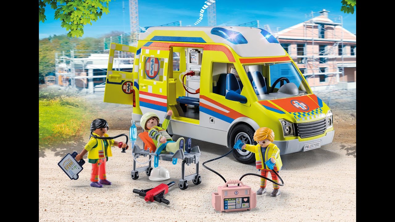 Playmobil City Action Ambulance Avec Secouristes Et Blessé 70936