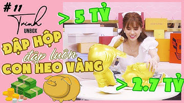 Trinh Unbox #11 | Trinh Trinh ĐẬP HỘP đập luôn CON HEO VÀNG TIẾT KIỆM mừng ngày sinh nhật 31 tuổi